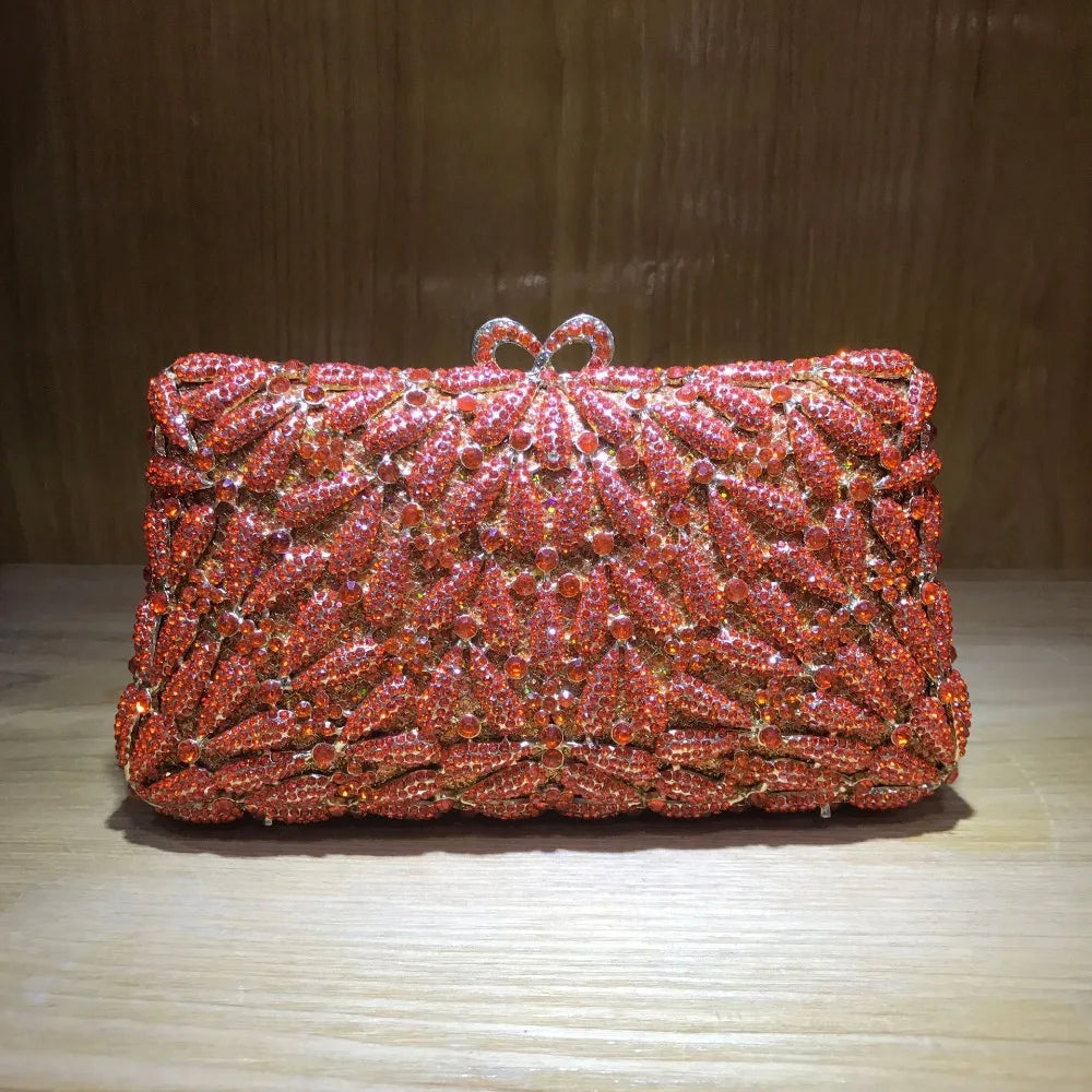 Fashion Bridal Shoulder Bag Chain Bridal Wedding Box Clutch Bags Female Crystal Diamond Clutches Women Evening Bag for Wedding
