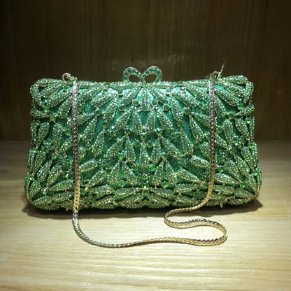Fashion Bridal Shoulder Bag Chain Bridal Wedding Box Clutch Bags Female Crystal Diamond Clutches Women Evening Bag for Wedding