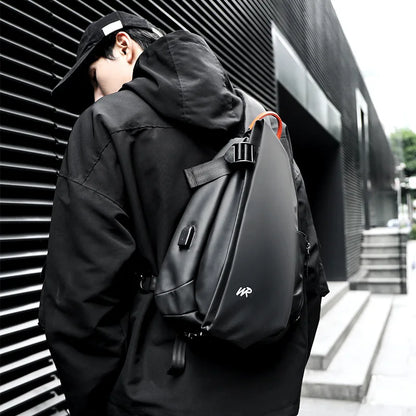 Fashion Business Men's Crossbody Bags Motorcycle Waterproof Nylon Chest Packs Casual Travel Large Capacity Shoulder Bag Male