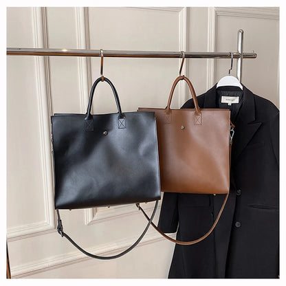 Fashion Bussiness Style Women High Capacity Briefcase Shoulder Bags Tote Female OL Vintage HandBags