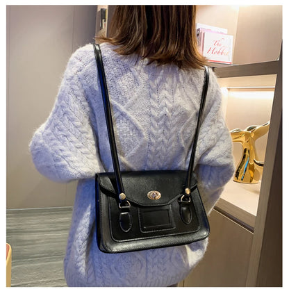 Fashion Bussiness Style Women Vintage Briefcases Shoulder Bags OL Rotating Latch HandBags