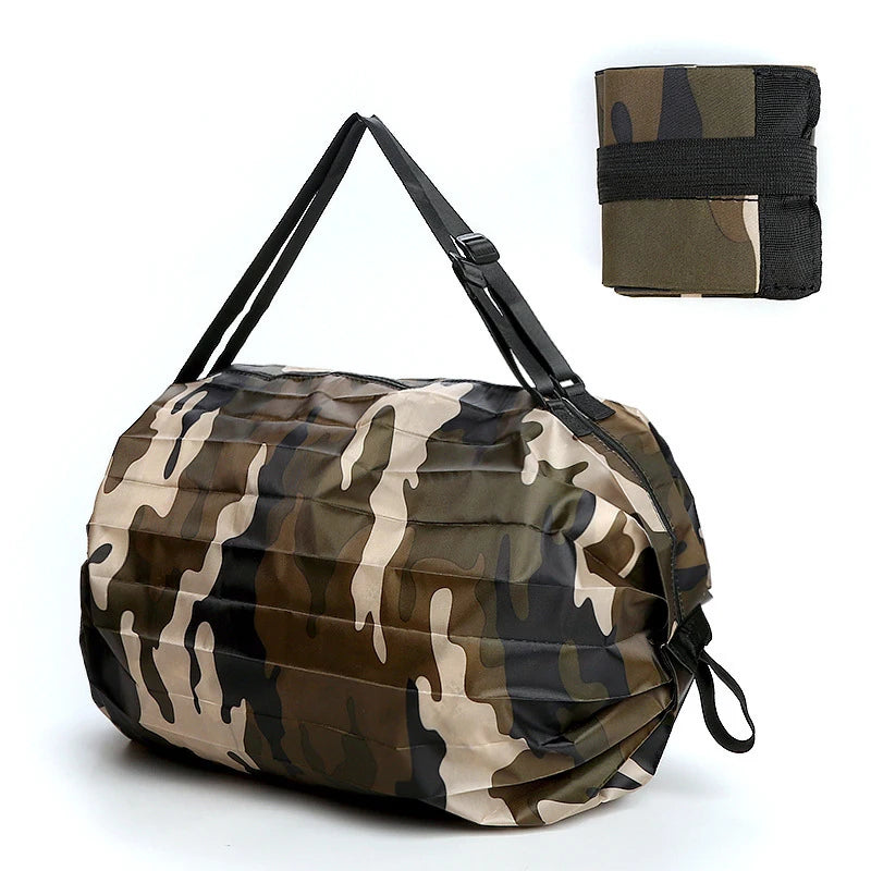 Fashion Camouflage Waterproof Oxford Folding Outdoor Travel Bag Large Capacity Clothes Storage Travel Tote Simple Sports Bag