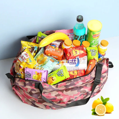 Fashion Camouflage Waterproof Oxford Folding Outdoor Travel Bag Large Capacity Clothes Storage Travel Tote Simple Sports Bag