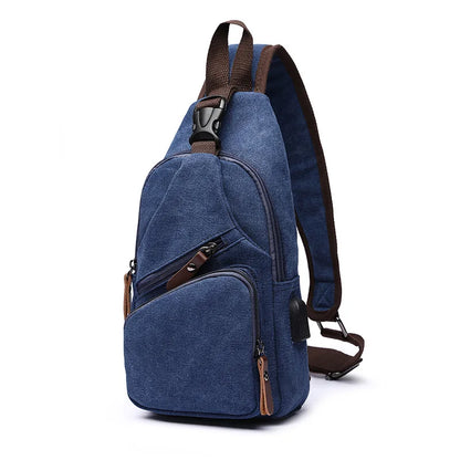 Fashion Canvas Chest Bag Men Ladies Crossbody Shoulder Bag Messenger Bag Multifunctional Mini Belt Waist Bag