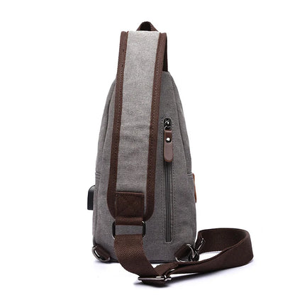 Fashion Canvas Chest Bag Men Ladies Crossbody Shoulder Bag Messenger Bag Multifunctional Mini Belt Waist Bag