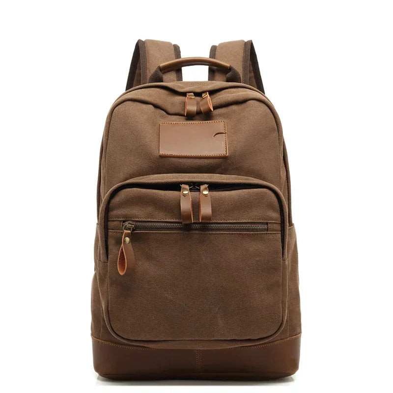 Fashion Canvas Men Backpack Large Capacity Travel Bag Casual Student Schoolbag Male Computer Laptop Bagg