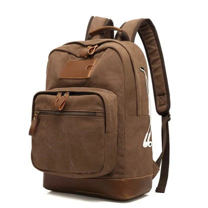 Fashion Canvas Men Backpack Large Capacity Travel Bag Casual Student Schoolbag Male Computer Laptop Bagg