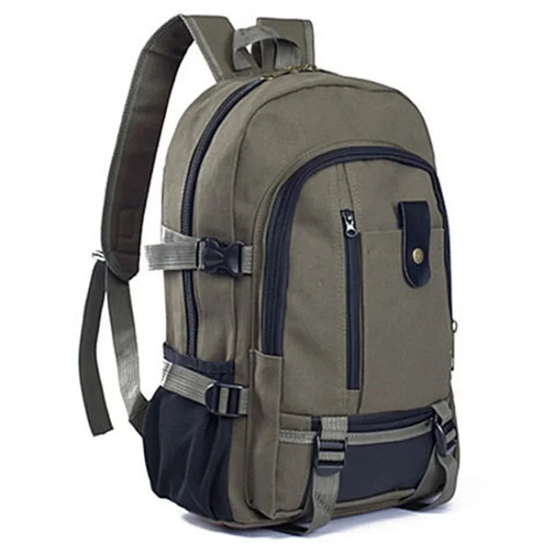 Fashion Canvas Men's Casual Travel Backpack Large Capacity Student School Multifunction Male Laptop Bag