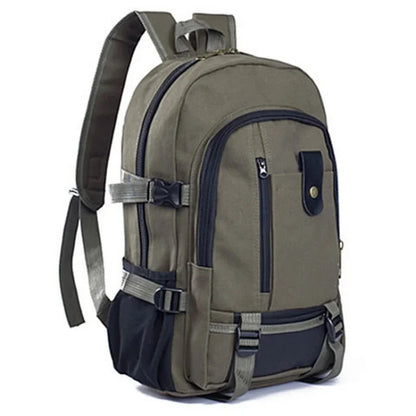 Fashion Canvas Men's Casual Travel Backpack Large Capacity Student School Multifunction Male Laptop Bag