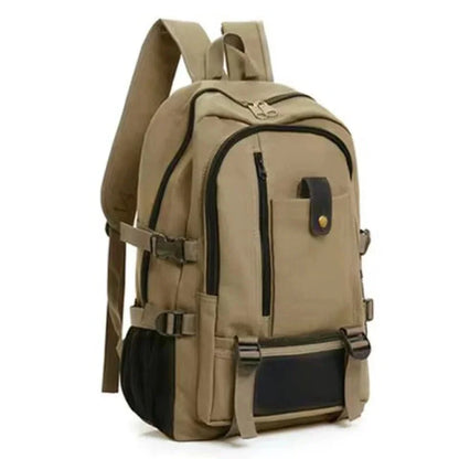 Fashion Canvas Men's Casual Travel Backpack Large Capacity Student School Multifunction Male Laptop Bag