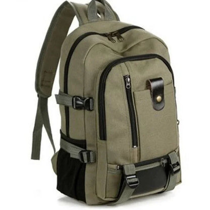 Fashion Canvas Men's Casual Travel Backpack Large Capacity Student School Multifunction Male Laptop Bag