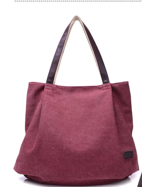 Fashion Canvas Tote Bag Women Handbag Shoulder Bags Messenger Bag Casual Hobos Bolsa Female Feminina High Quality Large Capacity