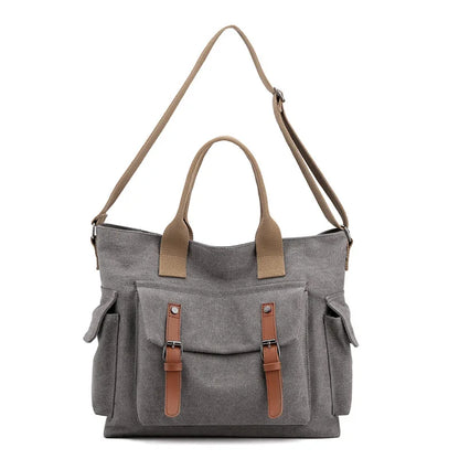 Fashion Canvas Totes Women Handbag Shoulder Cross Messenger Bag Large Capacity Lady Travel Square Pack Student Bookbag Girls Sac