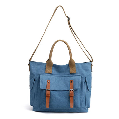 Fashion Canvas Totes Women Handbag Shoulder Cross Messenger Bag Large Capacity Lady Travel Square Pack Student Bookbag Girls Sac