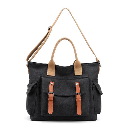 Fashion Canvas Totes Women Handbag Shoulder Cross Messenger Bag Large Capacity Lady Travel Square Pack Student Bookbag Girls Sac