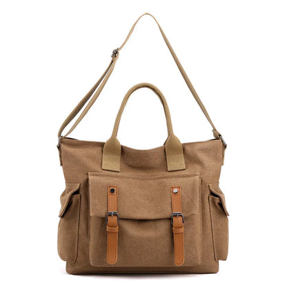Fashion Canvas Totes Women Handbag Shoulder Cross Messenger Bag Large Capacity Lady Travel Square Pack Student Bookbag Girls Sac