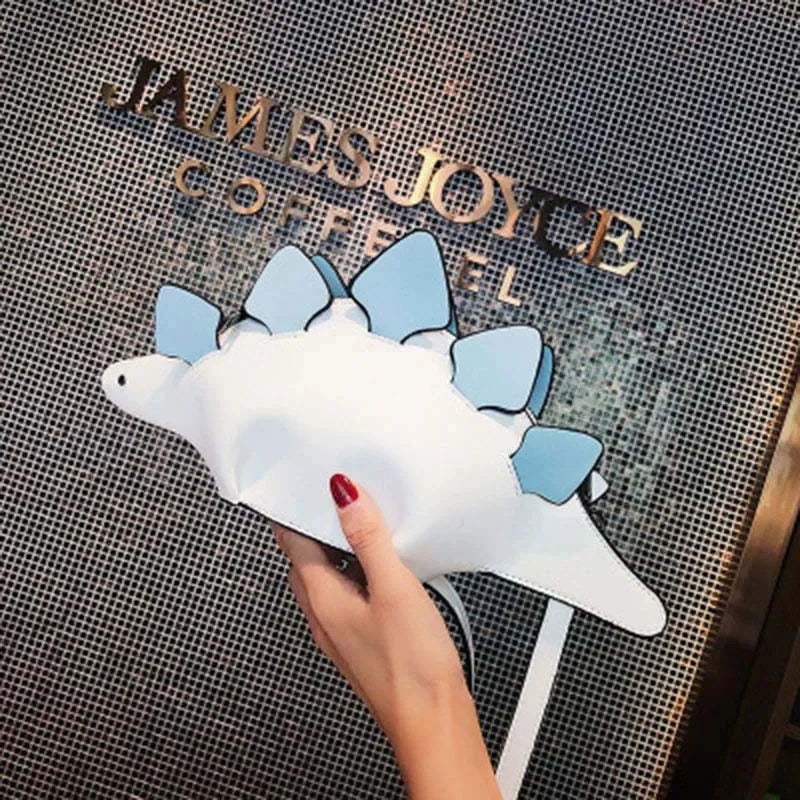Fashion Cartoon Female Originality Women's Shoulder Cute Dinosaur Shape PU Leather Crossbody Bag Ladies Shopping Purse