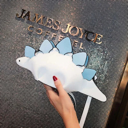 Fashion Cartoon Female Originality Women's Shoulder Cute Dinosaur Shape PU Leather Crossbody Bag Ladies Shopping Purse