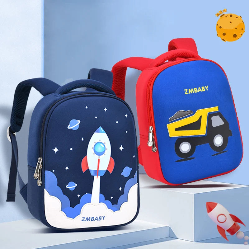 Fashion Cartoon Unicorn Girls School Backpacks Cartoon Rocket Toddler Kid Children School Bags Kindergarten Mochila for Boy Gift