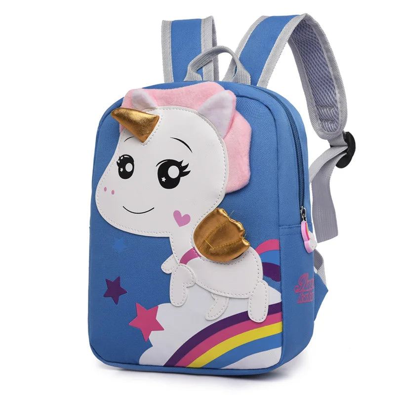 Fashion Cartoon Unicorn Kids School Bag for Girls Waterproof Nylon Children School Backpack Toddler Students Bag