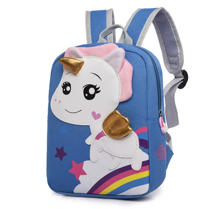 Fashion Cartoon Unicorn Kids School Bag for Girls Waterproof Nylon Children School Backpack Toddler Students Bag