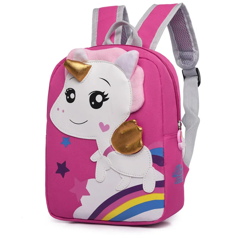 Fashion Cartoon Unicorn Kids School Bag for Girls Waterproof Nylon Children School Backpack Toddler Students Bag