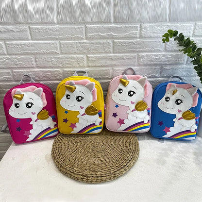 Fashion Cartoon Unicorn Kids School Bag for Girls Waterproof Nylon Children School Backpack Toddler Students Bag