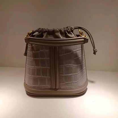 Fashion Casual Bucket Bag Large Capacity Contrast Color Single Shoulder Crossbody Bags Versatile Commuter Handbags Purse Clutch