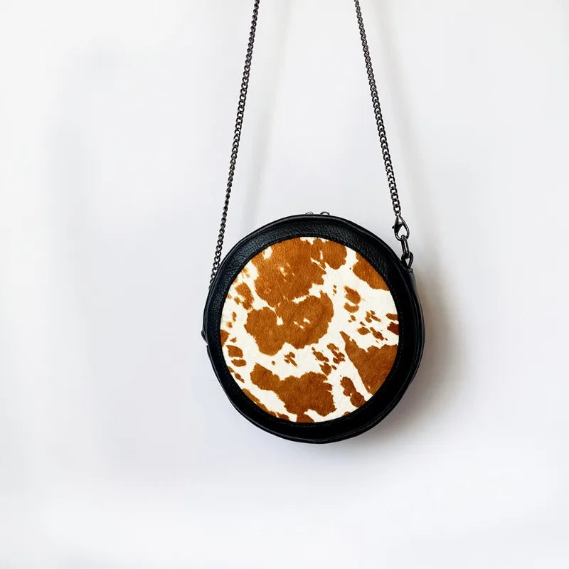 Fashion Casual Color Matching Round Bag Commuter All-match Chain Crosbody Bags Female 2024 New Luxury Elegant Lady Bolsos Mujer