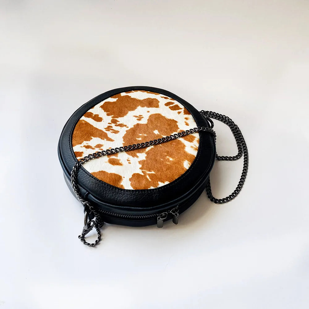 Fashion Casual Color Matching Round Bag Commuter All-match Chain Crosbody Bags Female 2024 New Luxury Elegant Lady Bolsos Mujer
