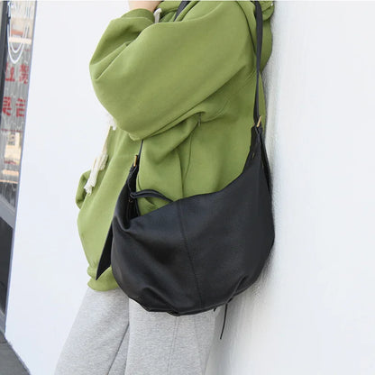 Fashion Casual Hobos Large Capacity Women Tote Bags Commuter All-match Soft Leather Crossbody Shoulder Pouch Female Handbag