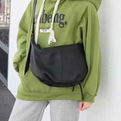 Fashion Casual Hobos Large Capacity Women Tote Bags Commuter All-match Soft Leather Crossbody Shoulder Pouch Female Handbag