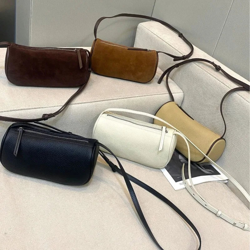 Fashion Casual Solid Pillow Bag 2024 New Elegant All-match Large Capacity Zipper Crossbody Shoulder Handbags Lady Commuter Purse