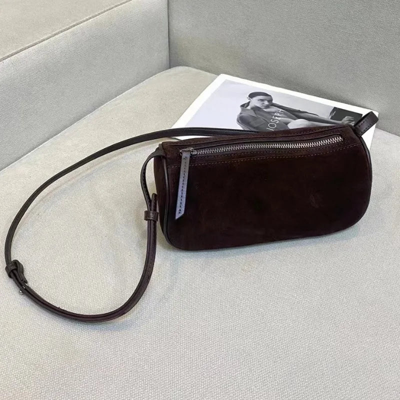 Fashion Casual Solid Pillow Bag 2024 New Elegant All-match Large Capacity Zipper Crossbody Shoulder Handbags Lady Commuter Purse