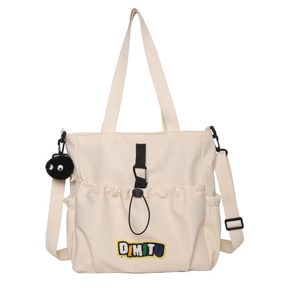 Fashion Casual Student School Bags for Teenage Girls Messenger Bag Shoulder Crossbody Bags Women Nylon Solid Color Lightweight