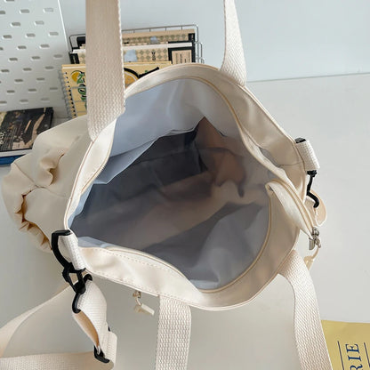 Fashion Casual Student School Bags for Teenage Girls Messenger Bag Shoulder Crossbody Bags Women Nylon Solid Color Lightweight