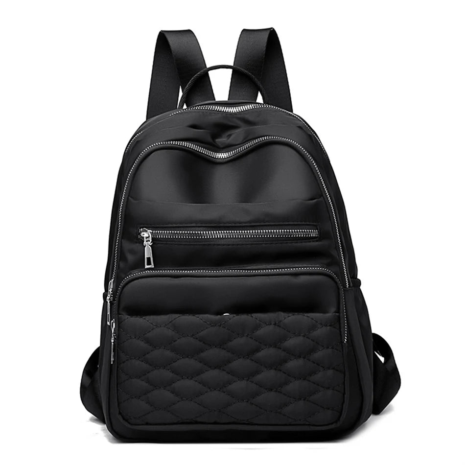 Fashion Casual Women Travel Backpack Pretty Style Girls Schoolbag Female Soft Handbag High Quality Oxford Multi-pockets Bookbag