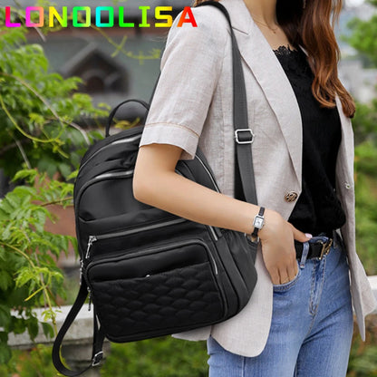 Fashion Casual Women Travel Backpack Pretty Style Girls Schoolbag Female Soft Handbag High Quality Oxford Multi-pockets Bookbag