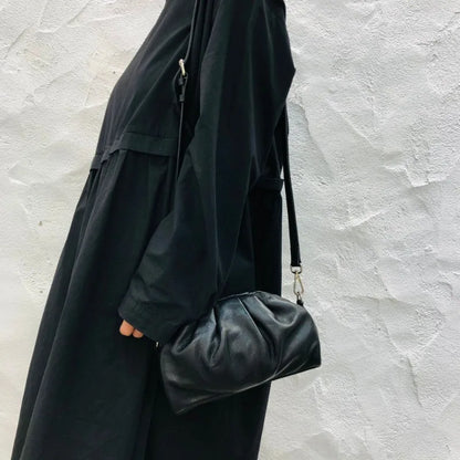 Fashion Commuter Pleated Crossbody Shoulder Bags Simple Solid All-match Handbags Purses Clutch Versatile Luxury Bolsas Mujer