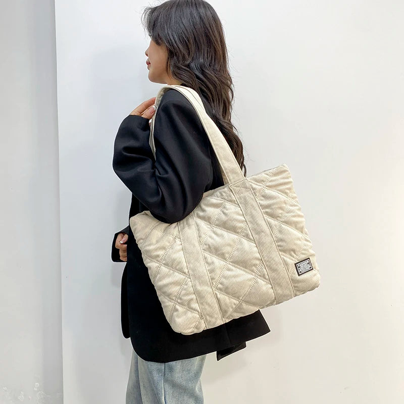 Fashion Corduroy Crossbody Bags for Women 2023 Luxury Handbags Women Bags Designer Large Capacity Shoulder Bag Casual Totes Sac