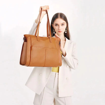 Fashion Cowhide Women's True Leather Crossbody Bag Large Capacity Handbag