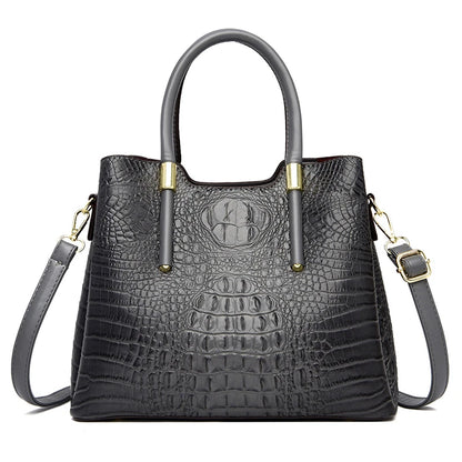 Fashion Crocodile pattern Leather Shoulder Crossbody Bags for Women 2023 3 Layer Large Capacity Ladies Handbag Luxury Totes Sac