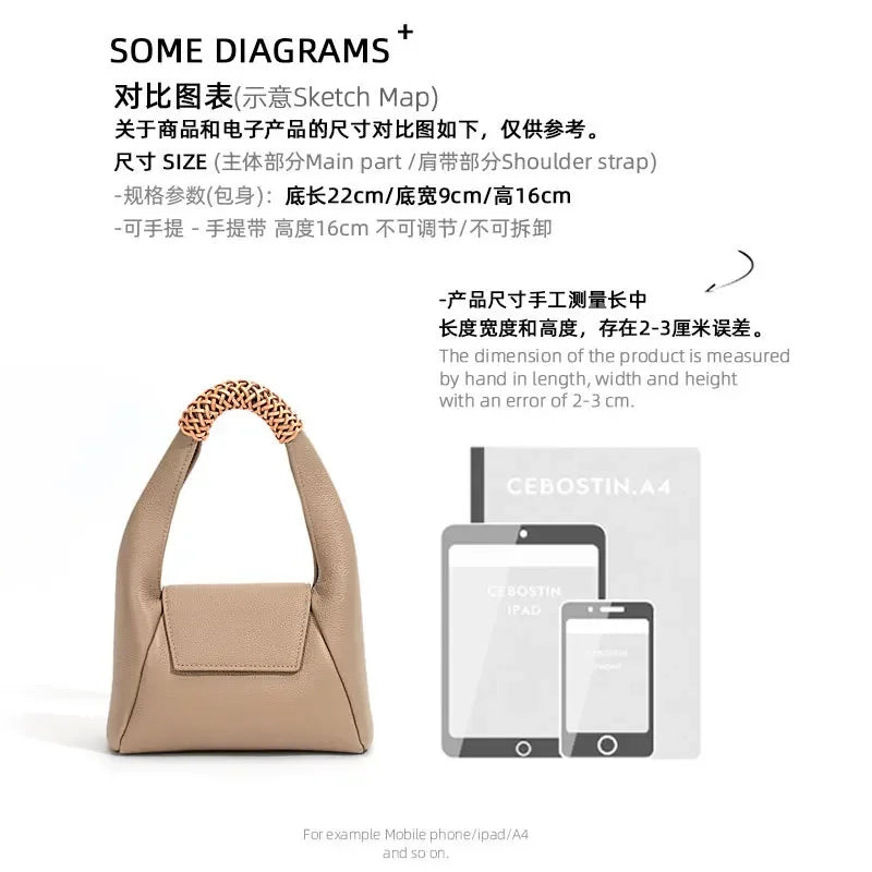 Fashion Crossbody Bag, New Portable Niche Design, Versatile One-shoulder Leather Bag for Women Designer Bags Luxury