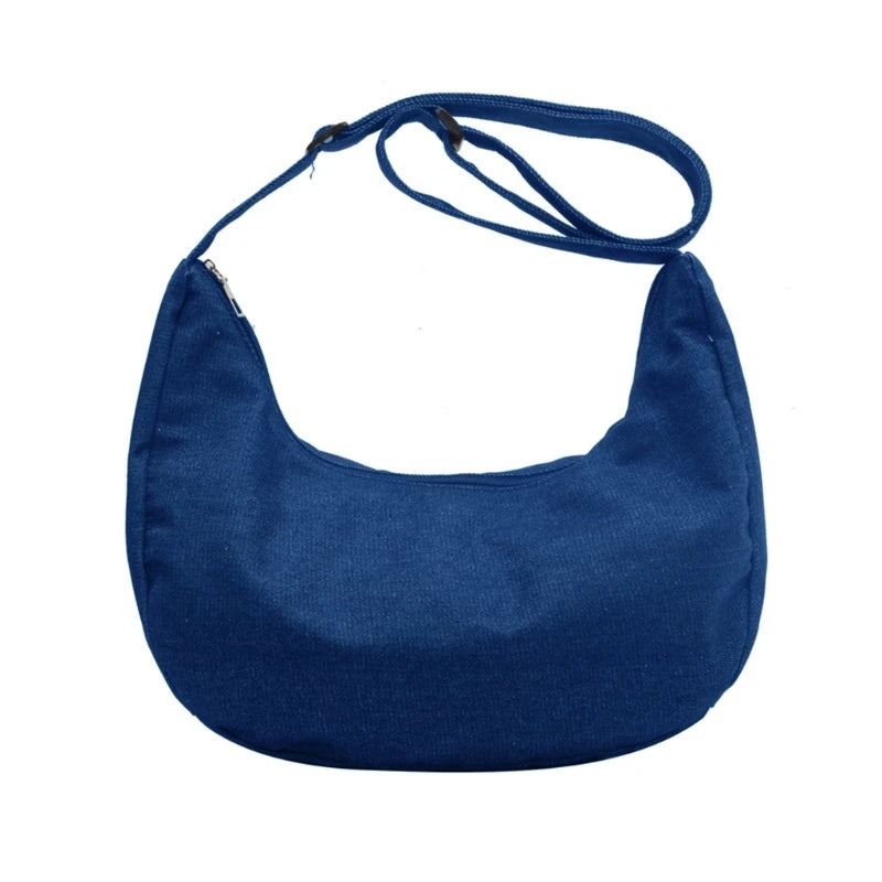 Fashion Crossbody Bag for Women Men Denim Shoulder Bag Large Capacity Casual Hobo Bag Tote Handbag Purse