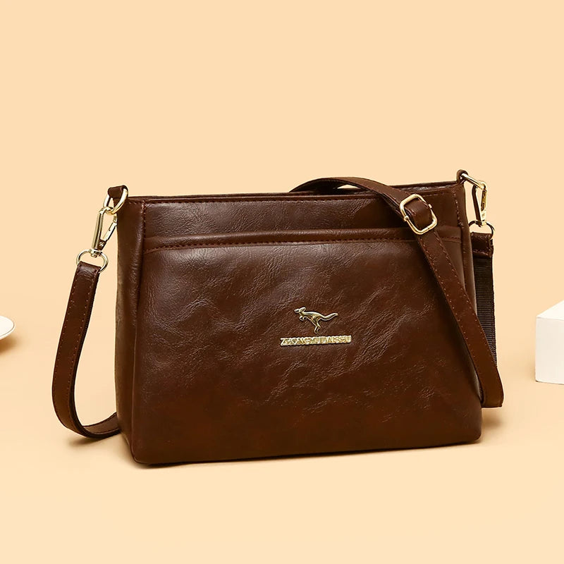 Fashion Crossbody Shoulder Bags Women's PU Leather Small Handbag Messenger Purse Vintage Female Design Bag Luxury Brand Bags Sac