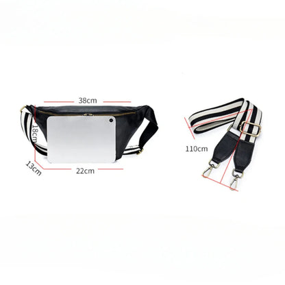 Fashion Crossbody Waist Large Capacity Cowhide Simple Chest Leisure Shoulder Bag
