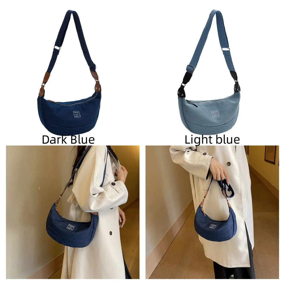 Fashion Denim Women Messenger Bags Shopping Vintage Handbags Large Capacity Shoulder Bag Casual Tote Crossbody Bag