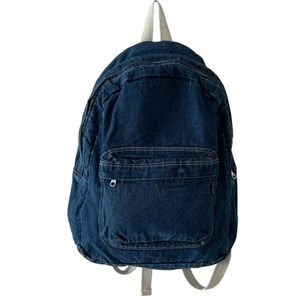 Fashion Denim Women's Casual Simple Women Travel Backpack Large Capacity Student School Bags For Girls