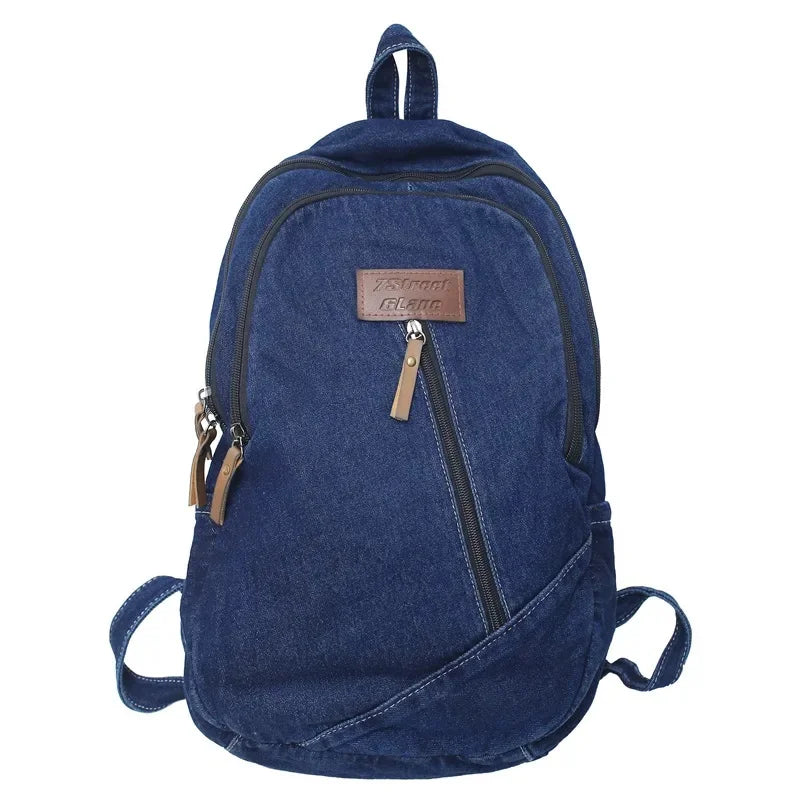 Fashion Denim Women's Simple Small Feminina Travel Backpack Casual Large Capacity Student School Bags For Girls
