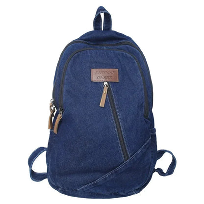 Fashion Denim Women's Simple Small Feminina Travel Backpack Casual Large Capacity Student School Bags For Girls